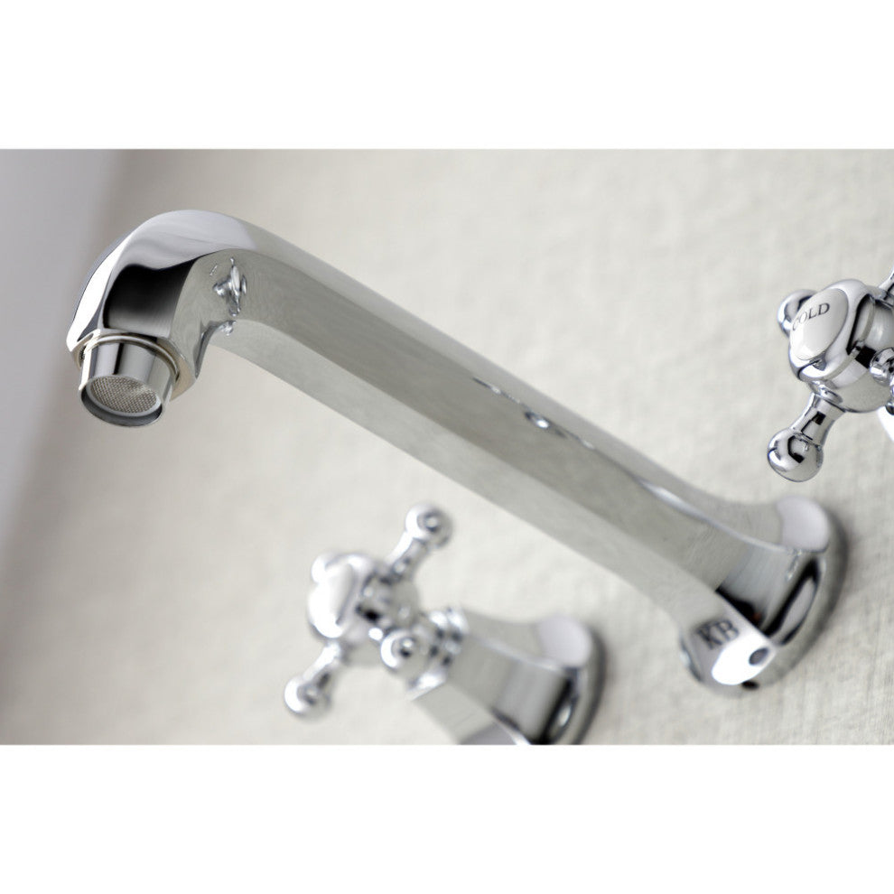 KS4021BX 2-Handle Wall Mount Tub Faucet, Polished Chrome
