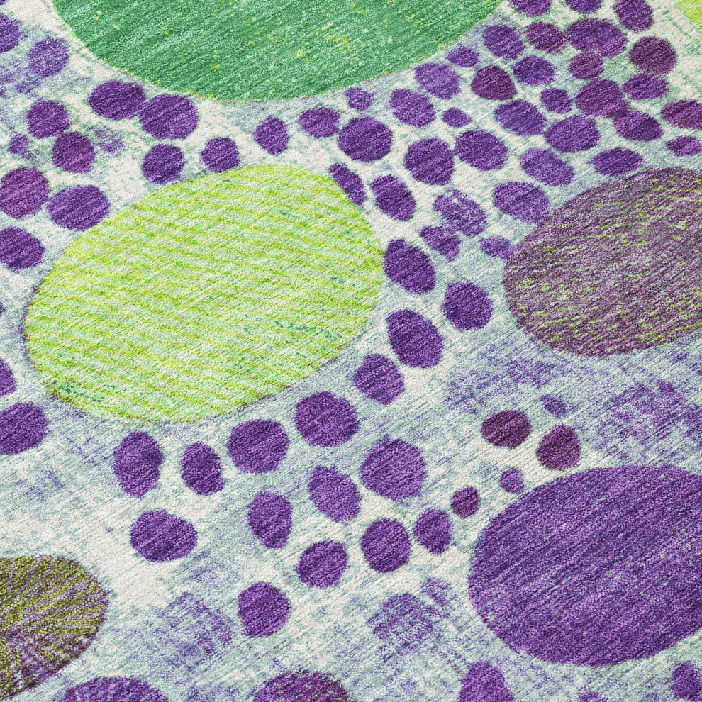 Machine Washable Indoor/Outdoor Chantille ACN1895 Purple 9' x 12' Rug