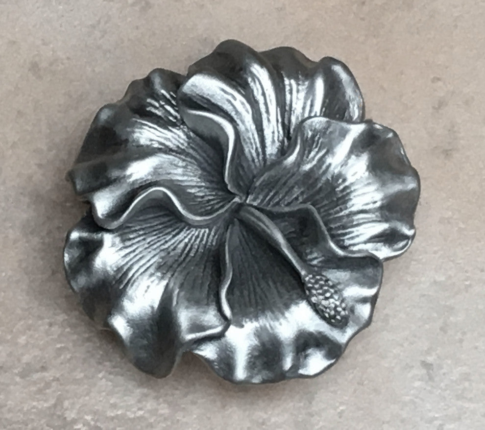Large Hibiscus Knob, Satin
