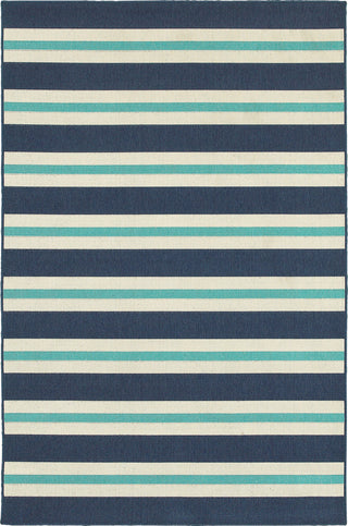 Meridian 5701B, Blue/Ivory, 6'7"x9'6"