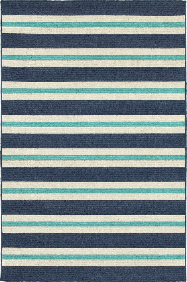 Meridian 5701B, Blue/Ivory, 6'7"x9'6"