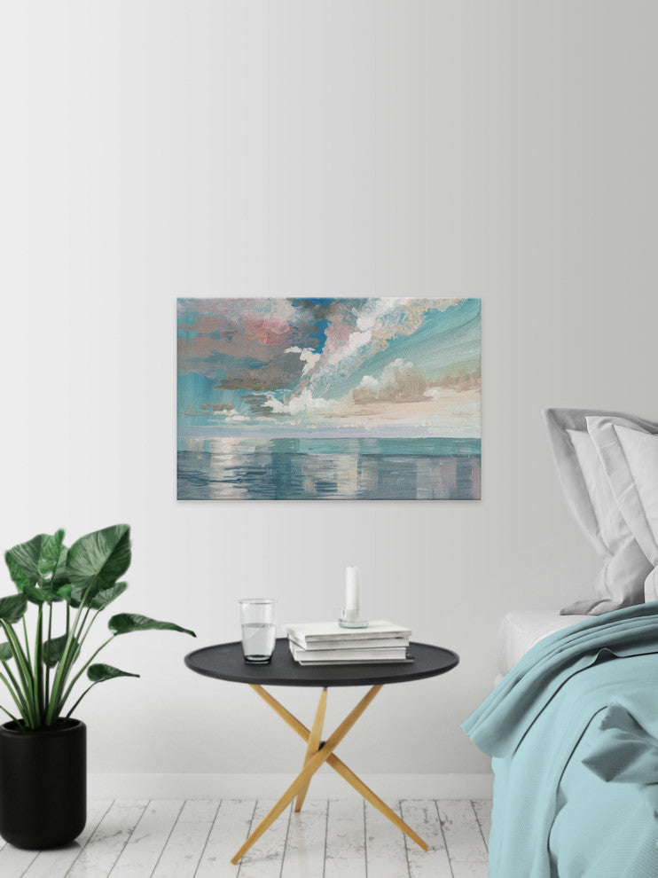 "Pastel Sky" Painting Print on Wrapped Canvas, 24"x16"