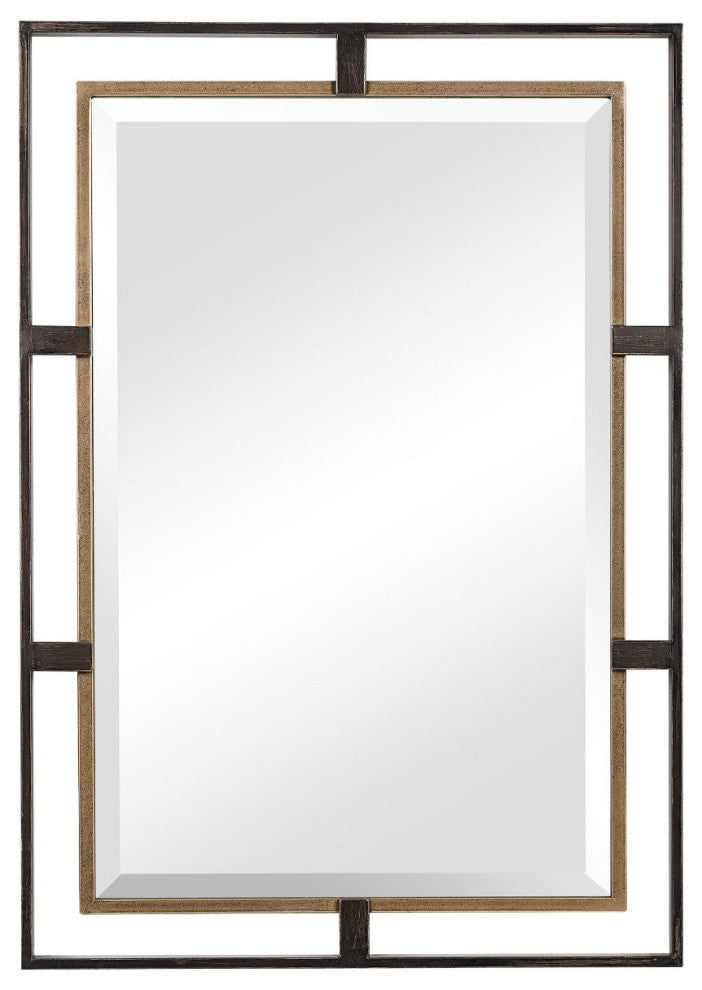 Uttermost Carrizo Gold and Bronze Rectangle Mirror