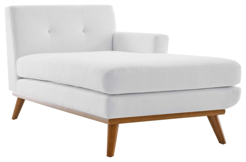 Accent Sofa Chaise Chair, Fabric, White, Modern, Living Lounge Hotel Hospitality