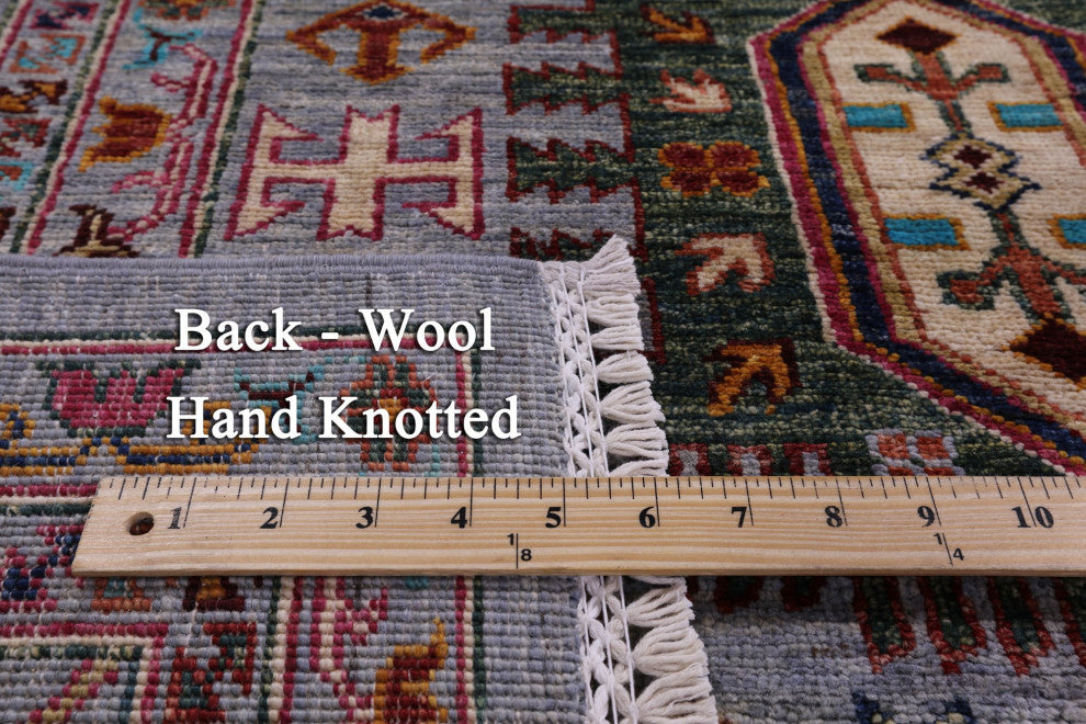 Handmade Fine Turkmen Ersari Wool Rug 6' 10" X 9' 8" Q11308
