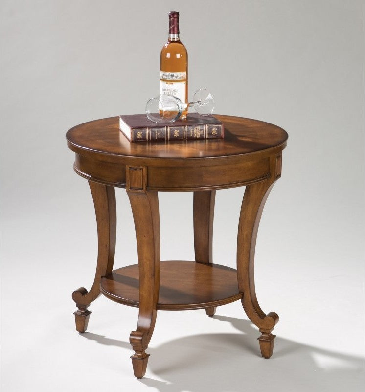 Aidan Wood Round End Table