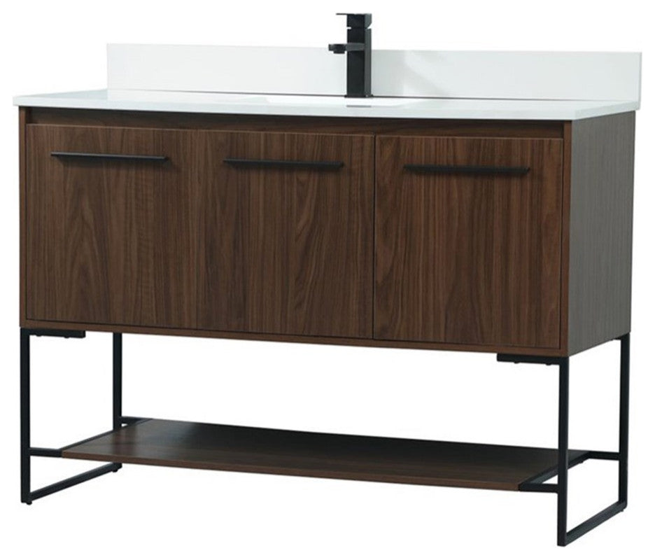Elegant Decor Sloane Bathroom Vanity Walnut