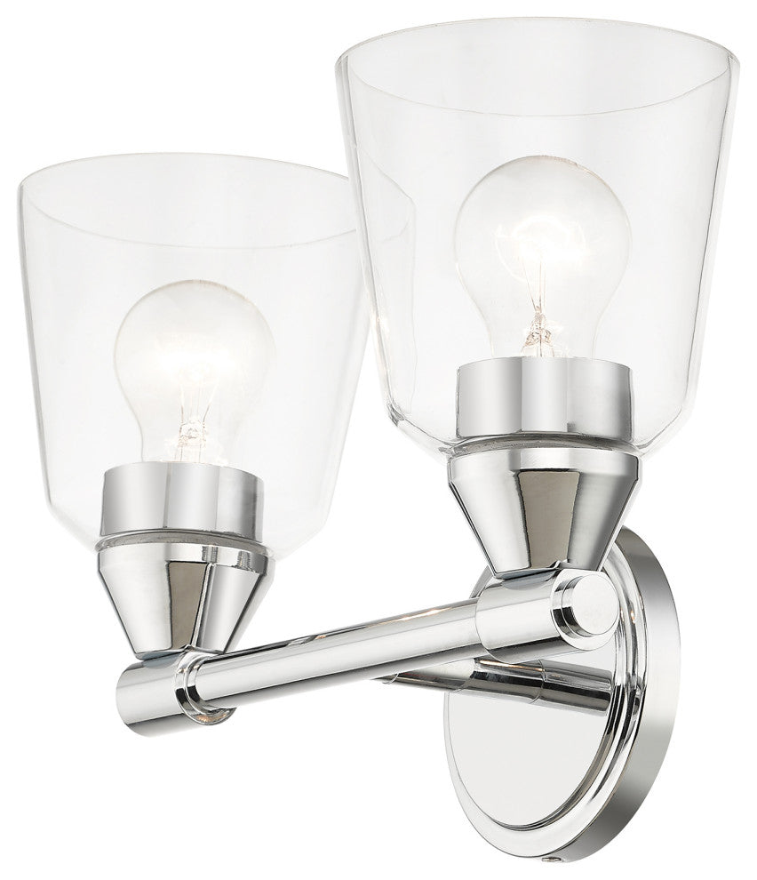 Catania 2-Light Polished Chrome Vanity Sconce