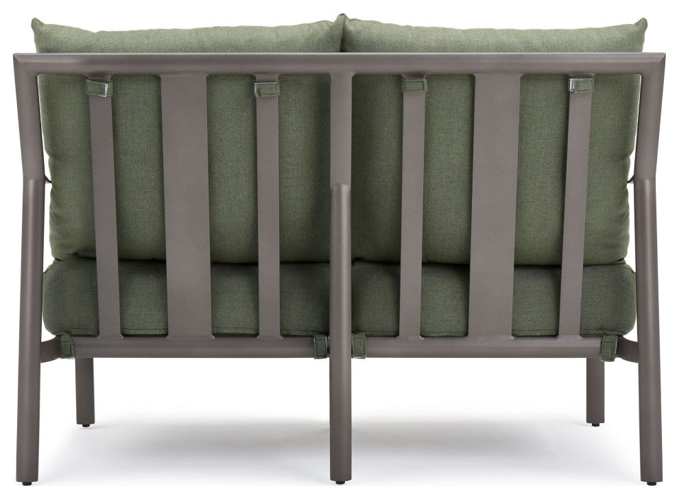 Aspen Cushion Outdoor Resort-Grade Loveseat, Brown