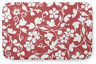 24" x 17" Evelyn Bathmat, Ligonberry Red