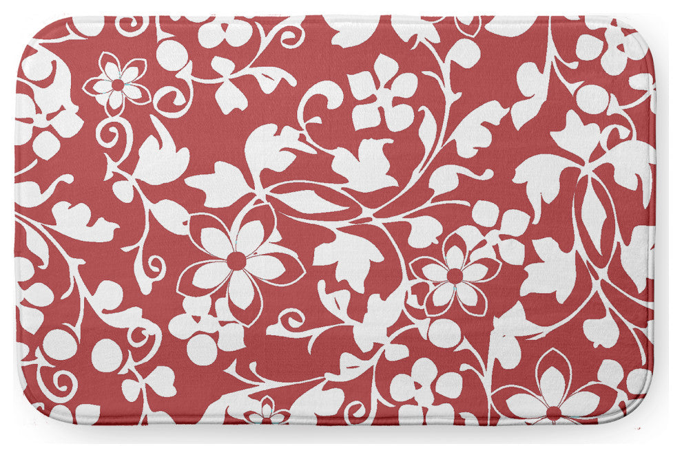 24" x 17" Evelyn Bathmat, Ligonberry Red