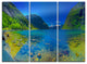 "Panoramic View of Norwegian Fjord" Metal Wall Art, 3 Panels, 36"x28"