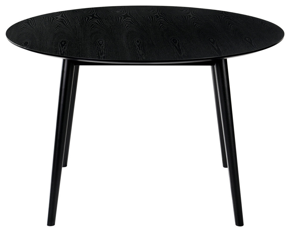 Arcadia Round Dining Table, Black, 48"