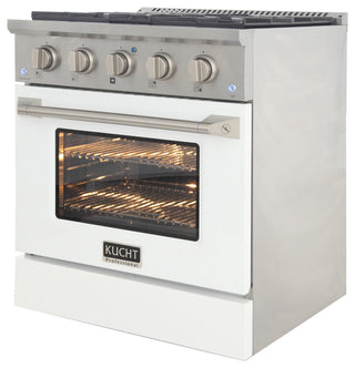 KUCHT Pro-Style 30" 4.2 cu. ft. Range, White, Natural Gas