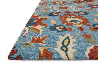 Loloi Francesca Collection Rug, Lt. Blue and Spice, 7'6"x9'6"