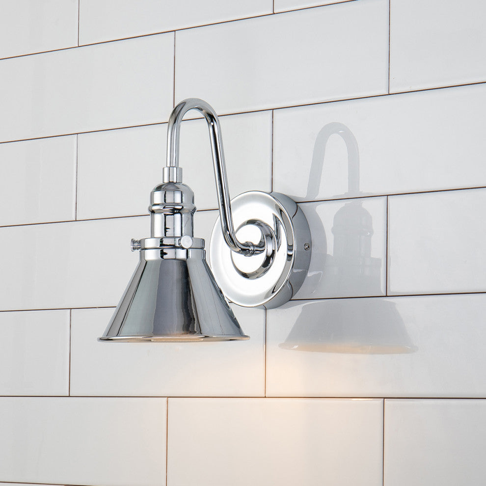 Provence 1 Light Bath Vanity Light in Polished Chrome