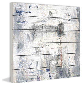 "Dizzy Bear" Painting Print on White Wood, 32"x32"