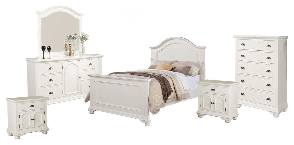 Addison 6-Piece Bed Set, Full, White