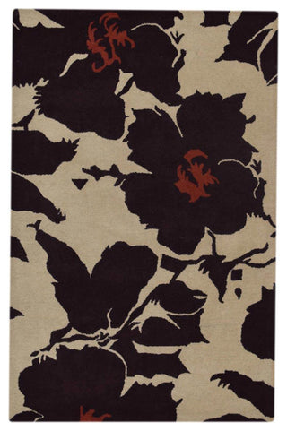 HAND TUFTED WOOL ECO-FRIENDLY AREA RUGS - Rectangle,Cream Brown,Floral