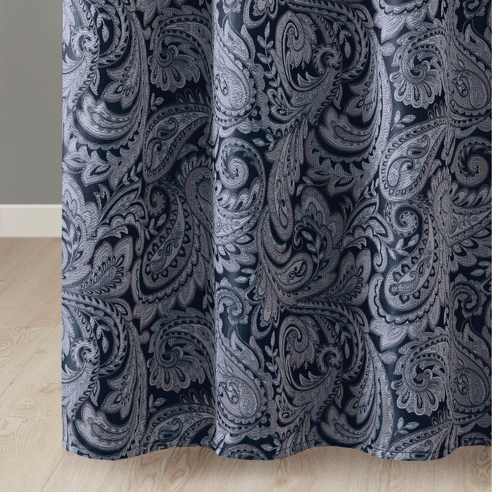 Madison Park Aubrey Shower Curtain, Navy, 72x72"