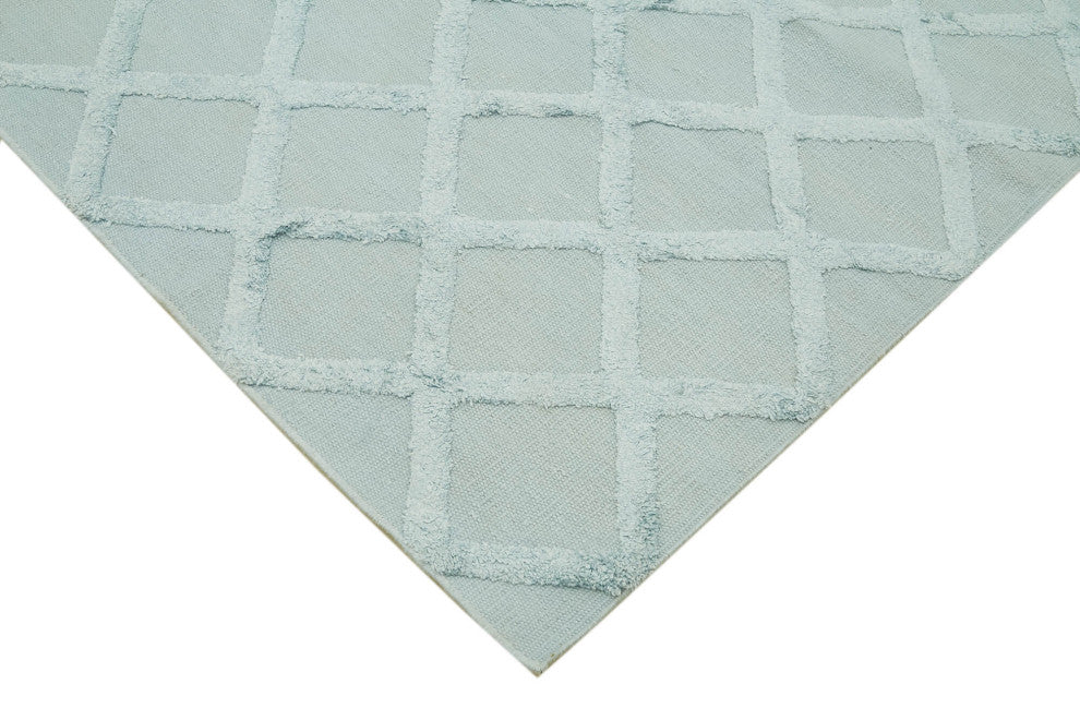 Rug N Carpet - Handmade Modern Design 8' 1'' x 10' 0'' Wool Flatweave Kilim Rug