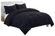 Lotus Home Pintuck Comforter Mini Set, Water/Stain Resistance, Full/Queen, Black