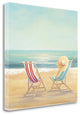 20" Beach Chairs on the Sand Giclee Canvas Wall Art