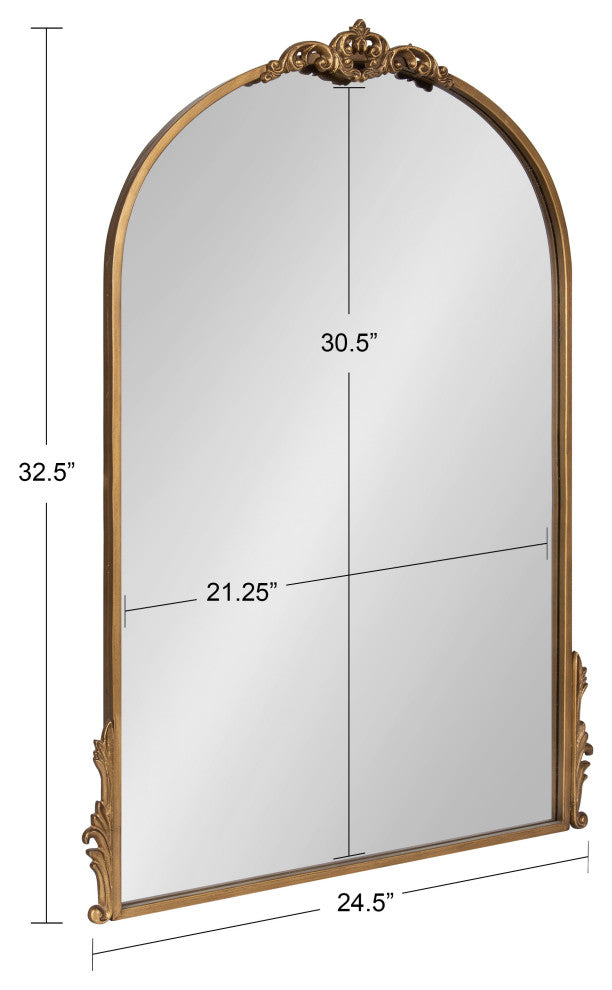Myrcelle Decorative Framed Wall Mirror, Gold 25x33