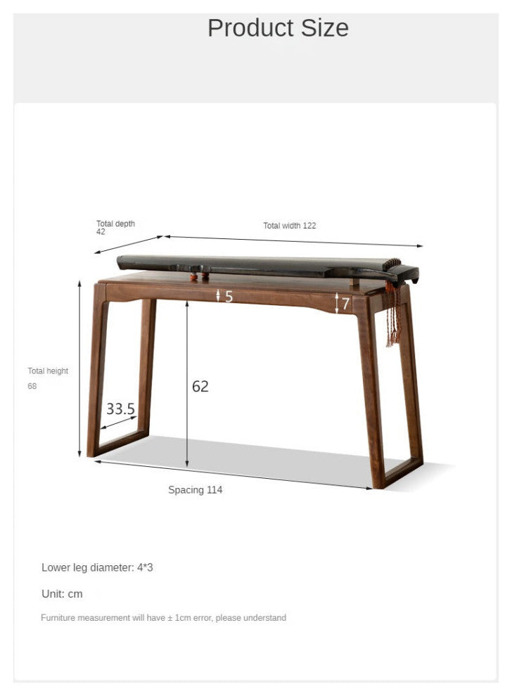 Solid Wood Desk, Rich Dark Walnut / Black  Walnut Table 48"/ Stool