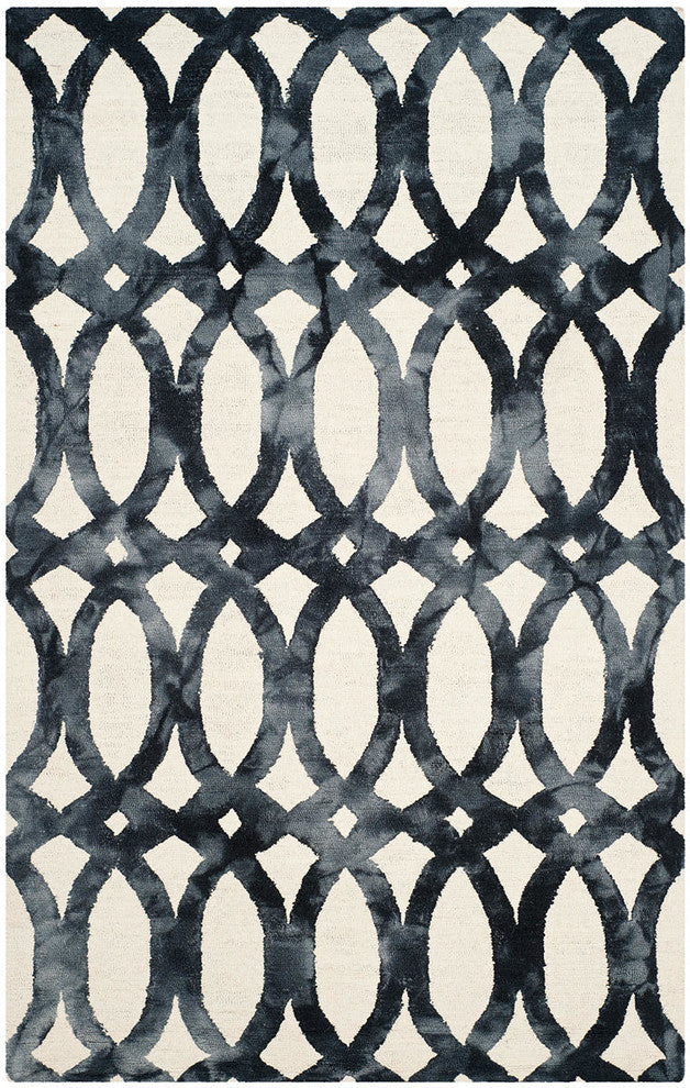 Safavieh Dip Dyed Ddy675D Ivory, Graphite Area Rug, 3'0" X 5'0"