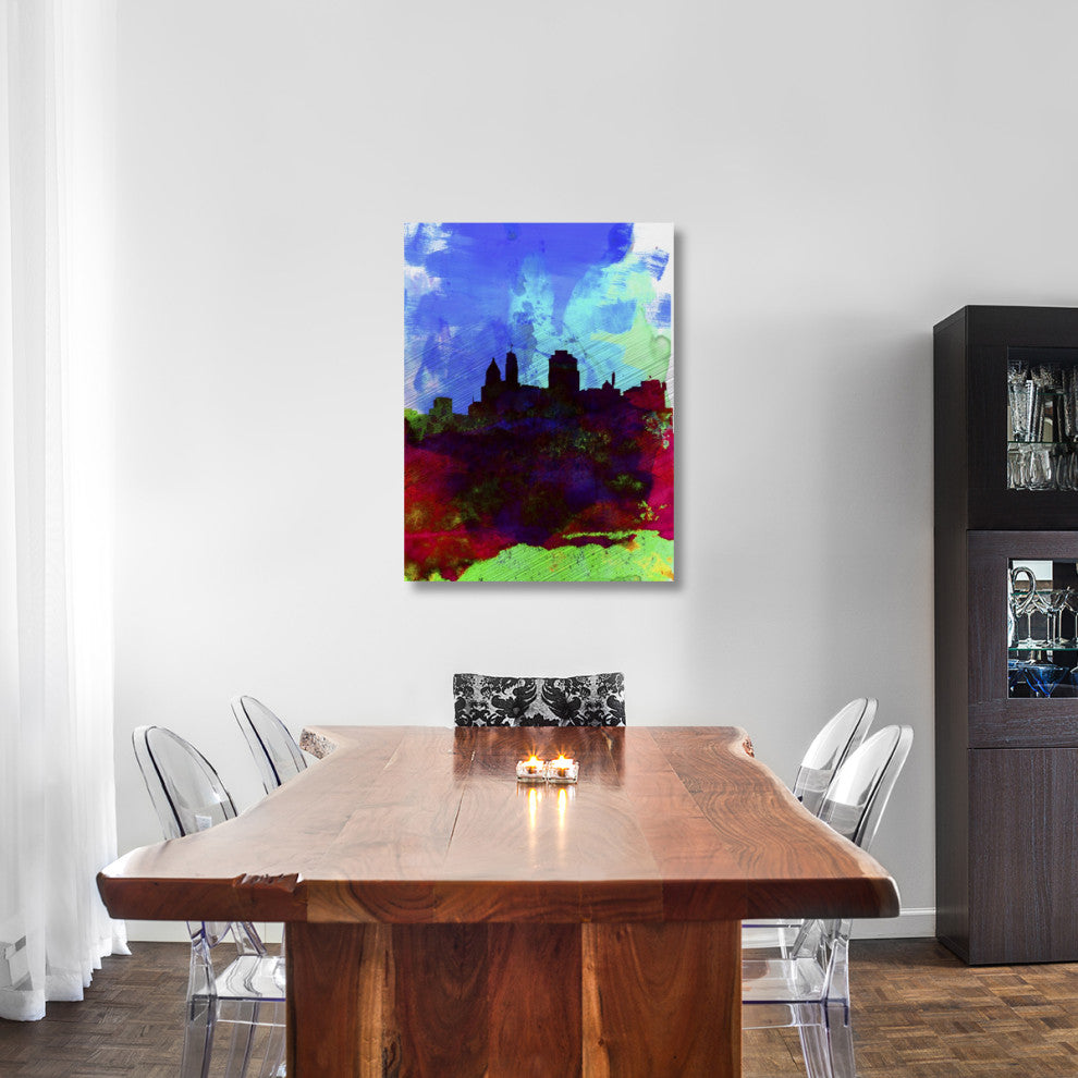 "Cincinnati Watercolor Skyline" Fine Art Print