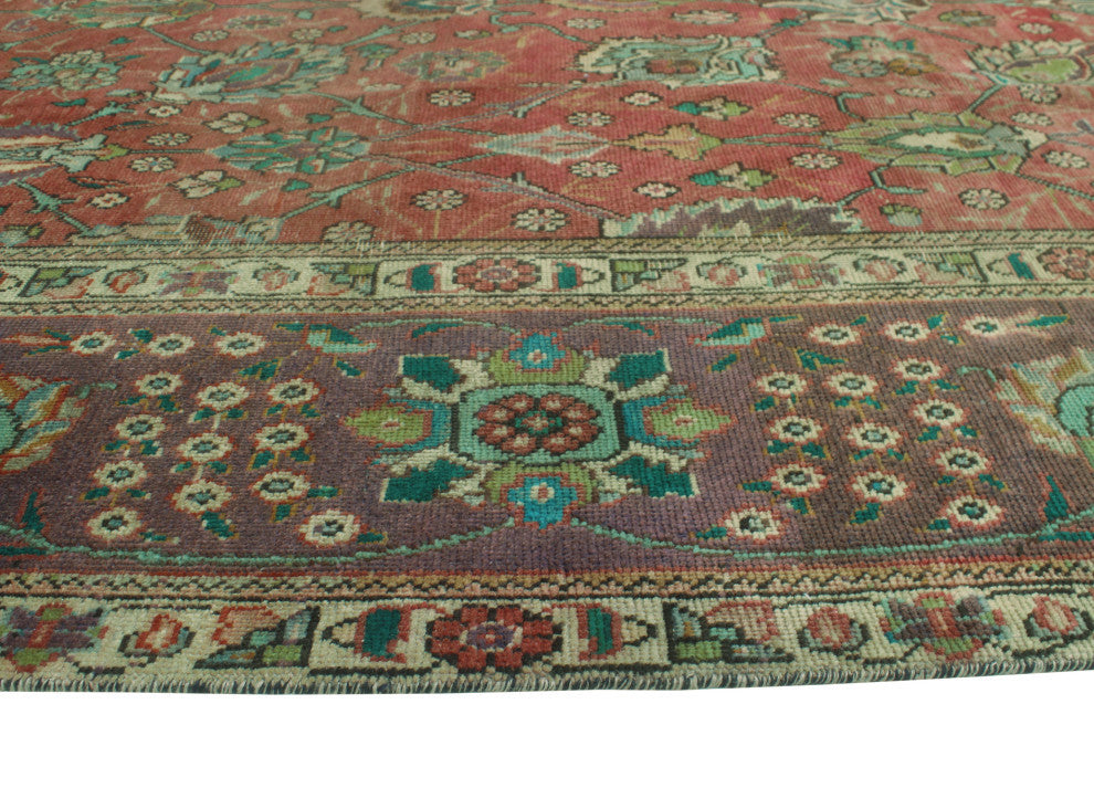 Fine Vintage Distressed Alake Rust/Purple Rug, 9'3x11'11