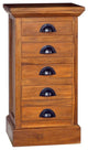 vidaXL 5-Drawer Cabinet 13.8"x11.8"x23.6" Solid Teak Wood