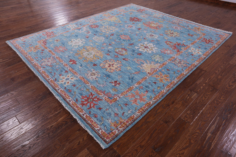 8' 5" X 10' 2" Turkish Oushak Hand Knotted Wool Rug - Q13328