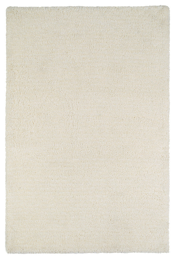 Kaleen Handmade Cotton Bloom Polyester Rug, White, 2'3"x8'