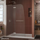 DreamLine Aqua Ultra 45 in. Frameless Hinged Shower Door, Clear 5/16 in. Glass