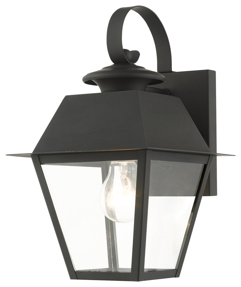 Black Classic, Colonial, Historical, Timeless Outdoor Wall Lantern