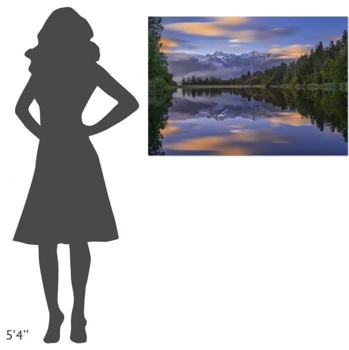 "Lake Matheson" Stretched Canvas Giclee by Hua Zhu, 40x28"