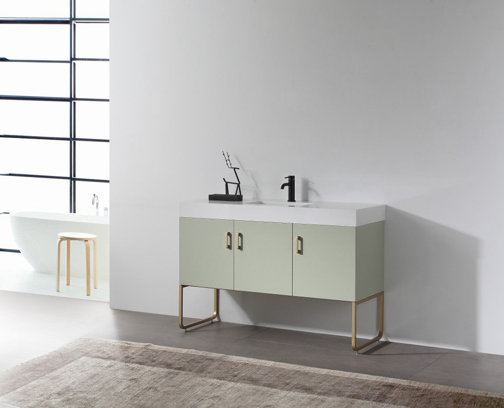 Cartisan Design Veemon Dual Mount Vanity, Pine Mist, 48"