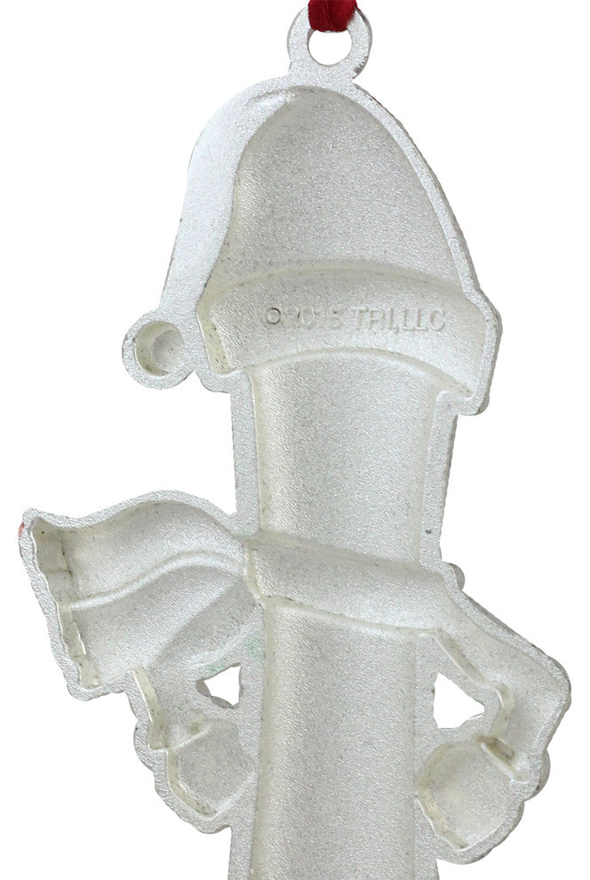 4.25" Silver Plated Holiday Toostie Roll Man Candy Logo Christmas Ornament