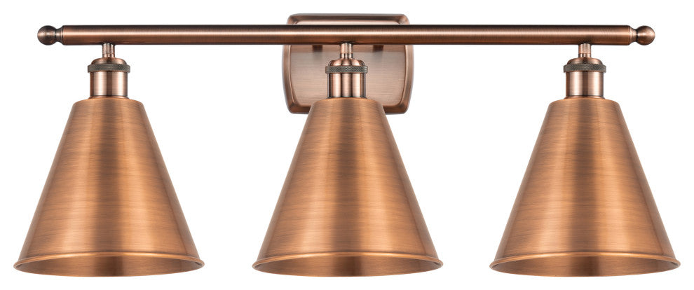 Ballston Cone Bath Vanity Light, Antique Copper, Antique Copper