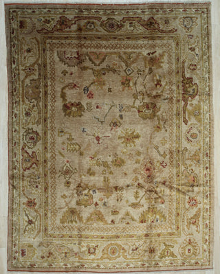 Beige Traditional All Over Oushak Area Rug