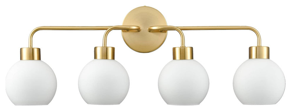 Modern Bath Vanity Light Wall Sconce Gold, 4-Light