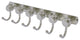 Mercury 6 Position Tie Rack with Smooth Accent, Satin Nickel