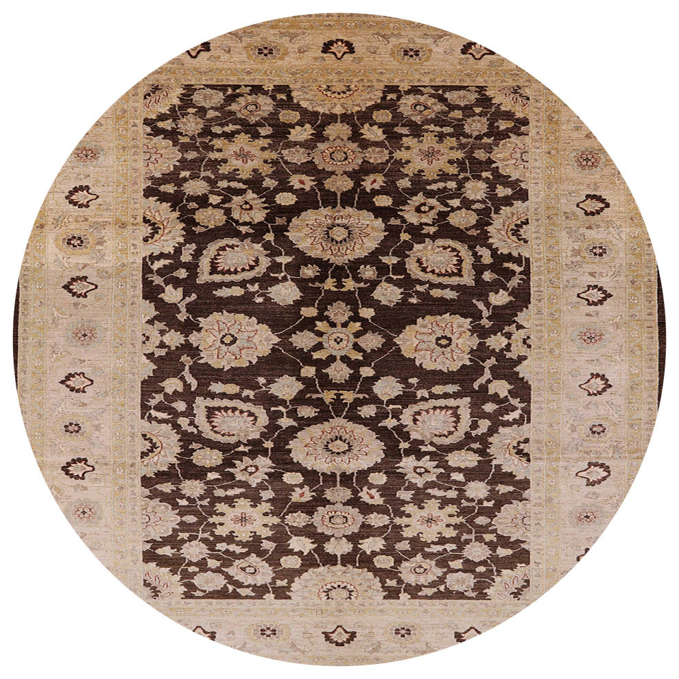 Ahgly Company Indoor Round Mid-Century Modern Area Rugs, 7' Round