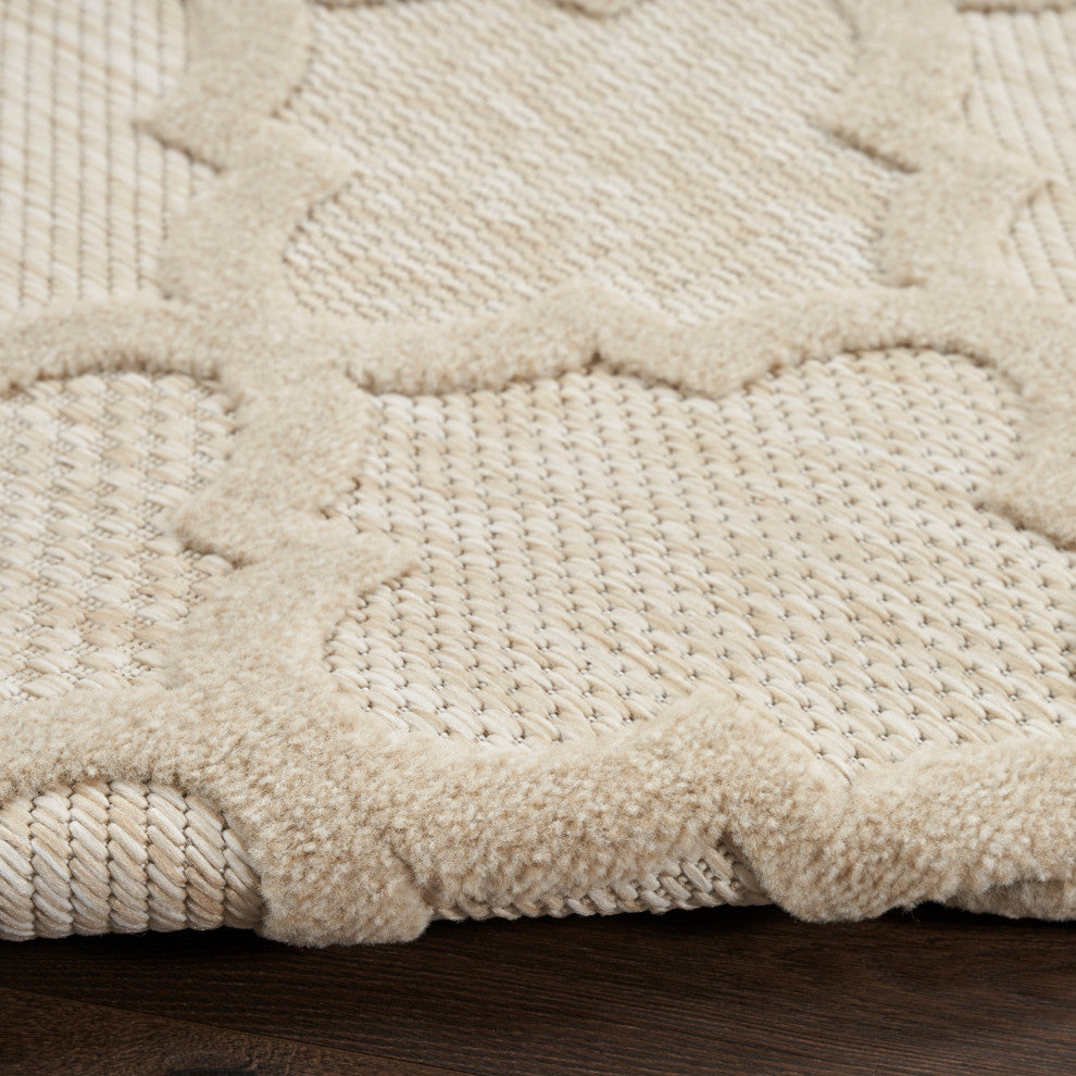 Nourison Nourison Easy Care 2'2" x 14 Cream Modern Rug