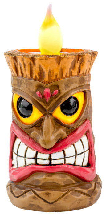 Solar LED Tiki Statue Decoration Light, Warrior