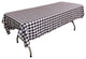 LA Linen Checkered 60"x84" Rectangular Tablecloth, White and Navy