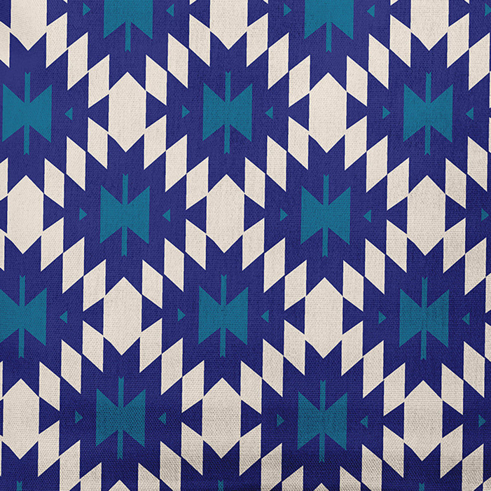 20" x 20" Geo Craze Decorative Throw Pillow, Autumn Blue