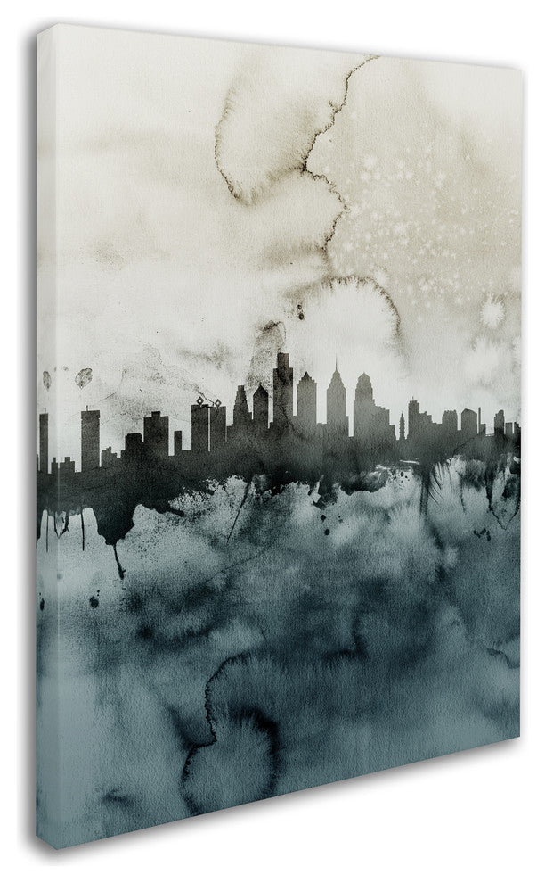 Michael Tompsett ''Philadelphia PA Skyline Tall 2'' Canvas Art, 35x47
